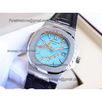 Special Prices Nautilus 5711 A21J Automatic Mens Watch 40 Steel Case Tiffany Blue Dial Leather Strap CHS