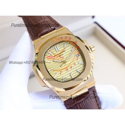 Special Prices Nautilus 5711 A21J Automatic Mens Watch 40 YG Gold Dial Leather Strap CHS