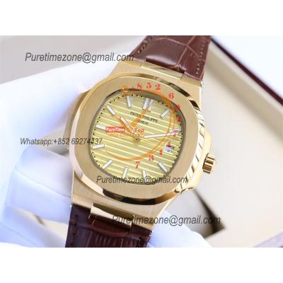 Special Prices Nautilus 5711 A21J Automatic Mens Watch 40 YG Gold Dial Leather Strap CHS