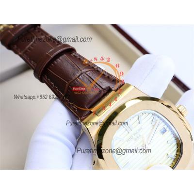 Special Prices Nautilus 5711 A21J Automatic Mens Watch 40 YG Gold Dial Leather Strap CHS