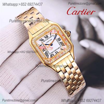 Special Prices 22mm 27mm Panthère Japan Quartz Womens Watch RG Diamonds Bezel White Dial Stainless Steel Bracelet