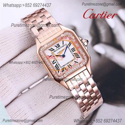 Special Prices 22mm 27mm Panthère Japan Quartz Womens Watch RG Diamonds Bezel White Dial Stainless Steel Bracelet