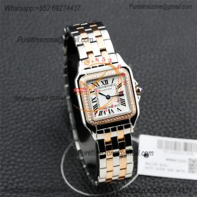 Special Prices 22mm 27mm Panthère Japan Quartz Womens Watch RG Diamonds Bezel White Dial Stainless Steel Bracelet