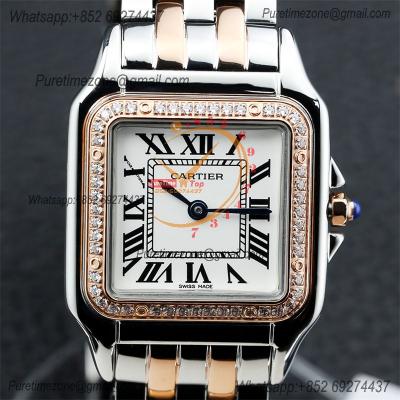 Special Prices 22mm 27mm Panthère Japan Quartz Womens Watch RG Diamonds Bezel White Dial Stainless Steel Bracelet