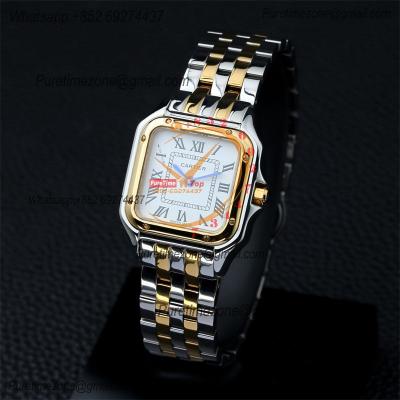 Special Prices 22mm 27mm Panthère Japan Quartz Womens Watch YG White Dial Stainless Steel Bracelet