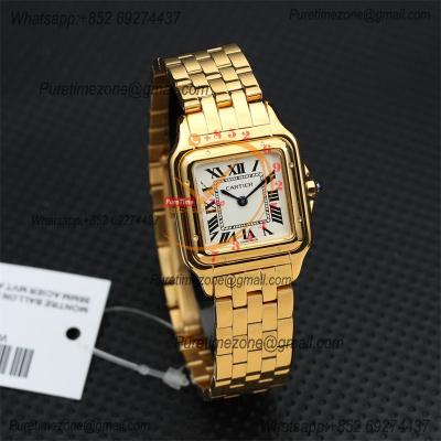 Special Prices 22mm 27mm Panthère Japan Quartz Womens Watch YG White Dial Stainless Steel Bracelet