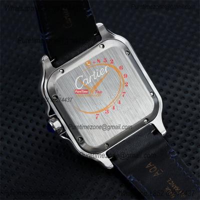 Special Prices Santos Lager Model 40mm A21j Automatic Mens Watch Steel Case Blue Dial Leather Strap CHS