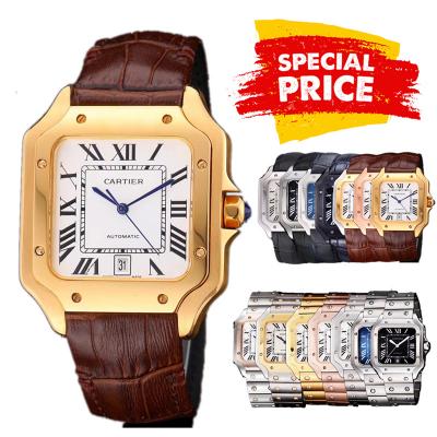 Special Prices Santos Lager Model 40mm A21j Automatic Mens Watch YG White Dial Brown Leather Strap CHS