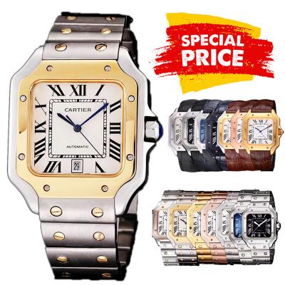 Special Prices Santos Lager Model 40mm A21j Automatic Mens Watch YG White Dial Stainless Steel Bracelet CHS