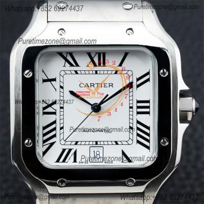 Special Prices Santos Lager Model 40mm A21j Automatic Mens Watch White Dial Stainless Steel Bracelet CHS