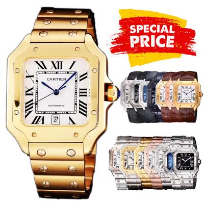 Special Prices Santos Lager Model 40mm A21j Automatic Mens Watch YG White Dial Stainless Steel Bracelet CHS