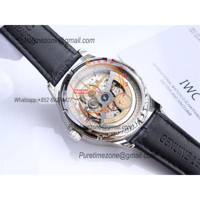 Special Prices Portugieser A21j Automatic Power Reserve Mens Watch Steel Case White Dial Leather Strap CHS