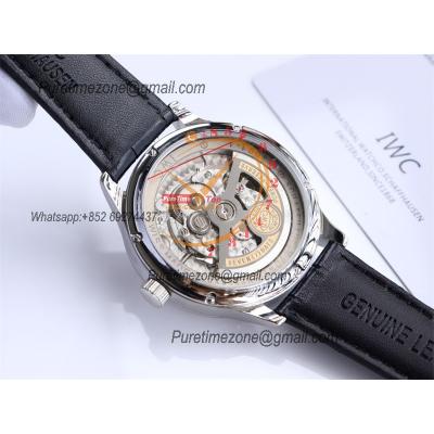 Special Prices Portugieser A21j Automatic Power Reserve Mens Watch Steel Case White Dial Leather Strap CHS