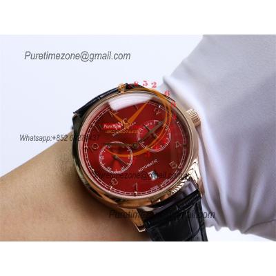 Special Prices Portugieser A21j Automatic Power Reserve Mens Watch RG Red Dial Leather Strap CHS