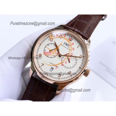 Special Prices Portugieser A21j Automatic Power Reserve Mens Watch RG White Dial Leather Strap CHS