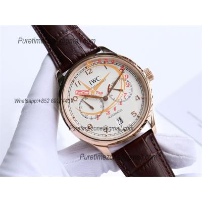 Special Prices Portugieser A21j Automatic Power Reserve Mens Watch RG White Dial Leather Strap CHS