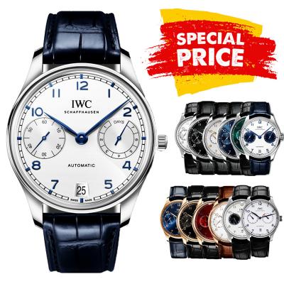 Special Prices Portugieser A21j Automatic Power Reserve Mens Watch SS White Dial Leather Strap CHS