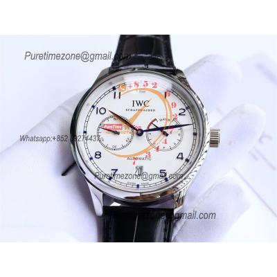 Special Prices Portugieser A21j Automatic Power Reserve Mens Watch SS White Dial Leather Strap CHS