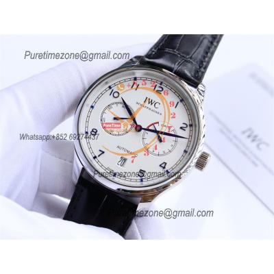 Special Prices Portugieser A21j Automatic Power Reserve Mens Watch SS White Dial Leather Strap CHS