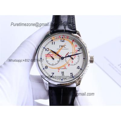 Special Prices Portugieser A21j Automatic Power Reserve Mens Watch SS White Dial Leather Strap CHS