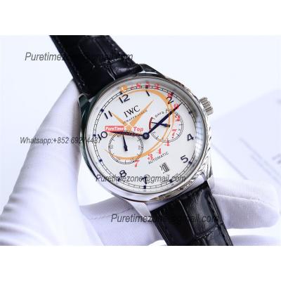 Special Prices Portugieser A21j Automatic Power Reserve Mens Watch SS White Dial Leather Strap CHS