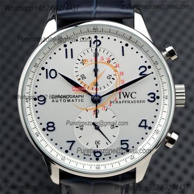 Special Prices Portugieser Japan Quartz Chronograph Mens Watch 40mm Steel Case White Dial Leather Strap CHS