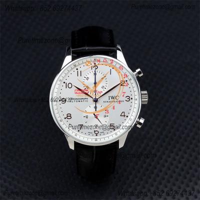 Special Prices Portugieser Japan Quartz Chronograph Mens Watch 40mm Steel Case White Dial Leather Strap CHS