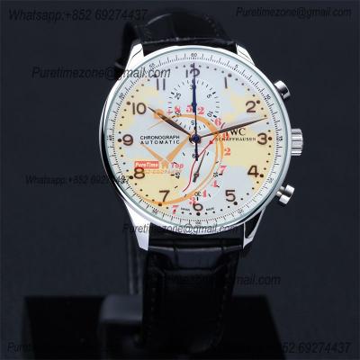 Special Prices Portugieser Japan Quartz Chronograph Mens Watch 40mm Steel Case White Dial Leather Strap CHS