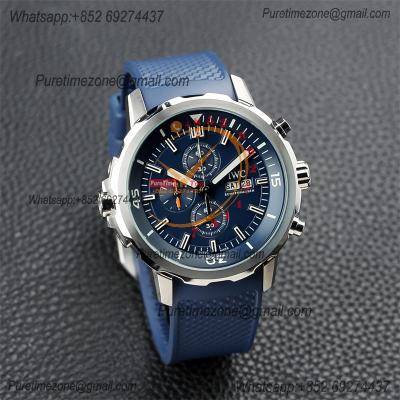 Special Prices Schaffhaseun Aquatimer Japan Quartz Chronograph Mens Watch 44 Steel Case Blue Dial Rubber Strap CHS