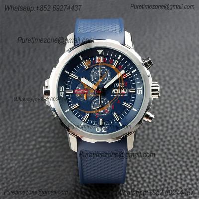 Special Prices Schaffhaseun Aquatimer Japan Quartz Chronograph Mens Watch 44 Steel Case Blue Dial Rubber Strap CHS