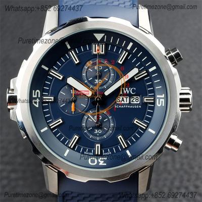 Special Prices Schaffhaseun Aquatimer Japan Quartz Chronograph Mens Watch 44 Steel Case Blue Dial Rubber Strap CHS