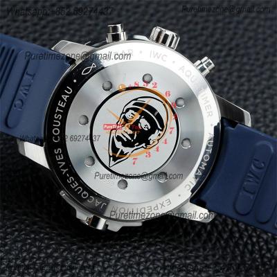 Special Prices Schaffhaseun Aquatimer Japan Quartz Chronograph Mens Watch 44 Steel Case Blue Dial Rubber Strap CHS