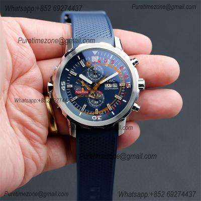 Special Prices Schaffhaseun Aquatimer Japan Quartz Chronograph Mens Watch 44 Steel Case Blue Dial Rubber Strap CHS