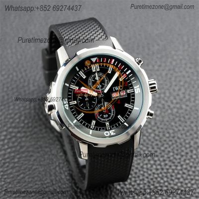 Special Prices Schaffhaseun Aquatimer Japan Quartz Chronograph Mens Watch 44 Steel Case Black Dial Rubber Strap CHS