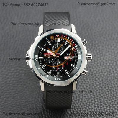 Special Prices Schaffhaseun Aquatimer Japan Quartz Chronograph Mens Watch 44 Steel Case Black Dial Rubber Strap CHS