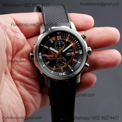 Special Prices Schaffhaseun Aquatimer Japan Quartz Chronograph Mens Watch 44 Steel Case Black Dial Rubber Strap CHS