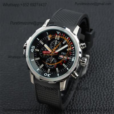 Special Prices Schaffhaseun Aquatimer Japan Quartz Chronograph Mens Watch 44 Steel Case Black Dial Rubber Strap CHS