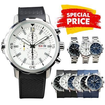 Special Prices Schaffhaseun Aquatimer Japan Quartz Chronograph Mens Watch 44 Steel Case White Dial Rubber Strap CHS