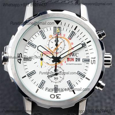 Special Prices Schaffhaseun Aquatimer Japan Quartz Chronograph Mens Watch 44 Steel Case White Dial Rubber Strap CHS