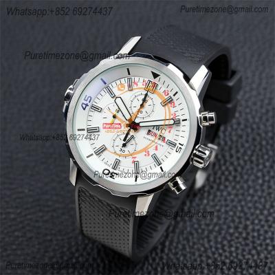 Special Prices Schaffhaseun Aquatimer Japan Quartz Chronograph Mens Watch 44 Steel Case White Dial Rubber Strap CHS