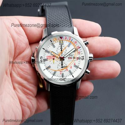 Special Prices Schaffhaseun Aquatimer Japan Quartz Chronograph Mens Watch 44 Steel Case White Dial Rubber Strap CHS