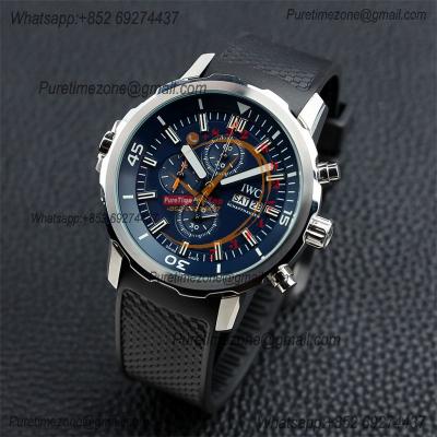 Special Prices Schaffhaseun Aquatimer Japan Quartz Chronograph Mens Watch 44 Steel Case Blue Dial Rubber Strap CHS