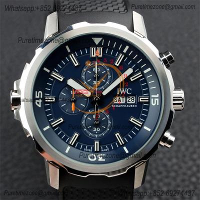 Special Prices Schaffhaseun Aquatimer Japan Quartz Chronograph Mens Watch 44 Steel Case Blue Dial Rubber Strap CHS