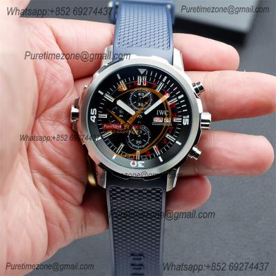 Special Prices Schaffhaseun Aquatimer Japan Quartz Chronograph Mens Watch 44 Steel Case Black Dial Rubber Strap CHS