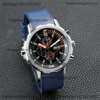 Special Prices Schaffhaseun Aquatimer Japan Quartz Chronograph Mens Watch 44 Steel Case Black Dial Rubber Strap CHS