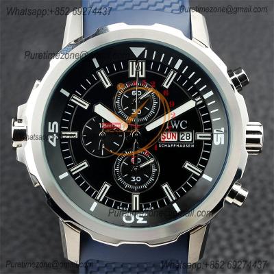 Special Prices Schaffhaseun Aquatimer Japan Quartz Chronograph Mens Watch 44 Steel Case Black Dial Rubber Strap CHS