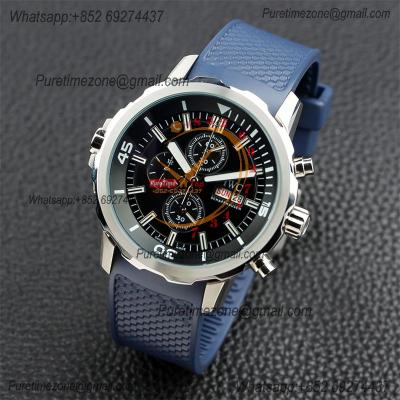 Special Prices Schaffhaseun Aquatimer Japan Quartz Chronograph Mens Watch 44 Steel Case Black Dial Rubber Strap CHS