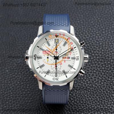 Special Prices Schaffhaseun Aquatimer Japan Quartz Chronograph Mens Watch 44 Steel Case White Dial Rubber Strap CHS