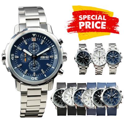 Special Prices Schaffhaseun Aquatimer Japan Quartz Chronograph Mens Watch 44 Blue Dial Stainless Steel Bracelet  CHS