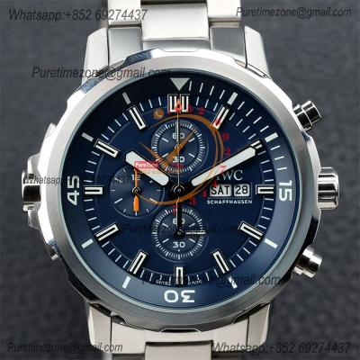 Special Prices Schaffhaseun Aquatimer Japan Quartz Chronograph Mens Watch 44 Blue Dial Stainless Steel Bracelet  CHS